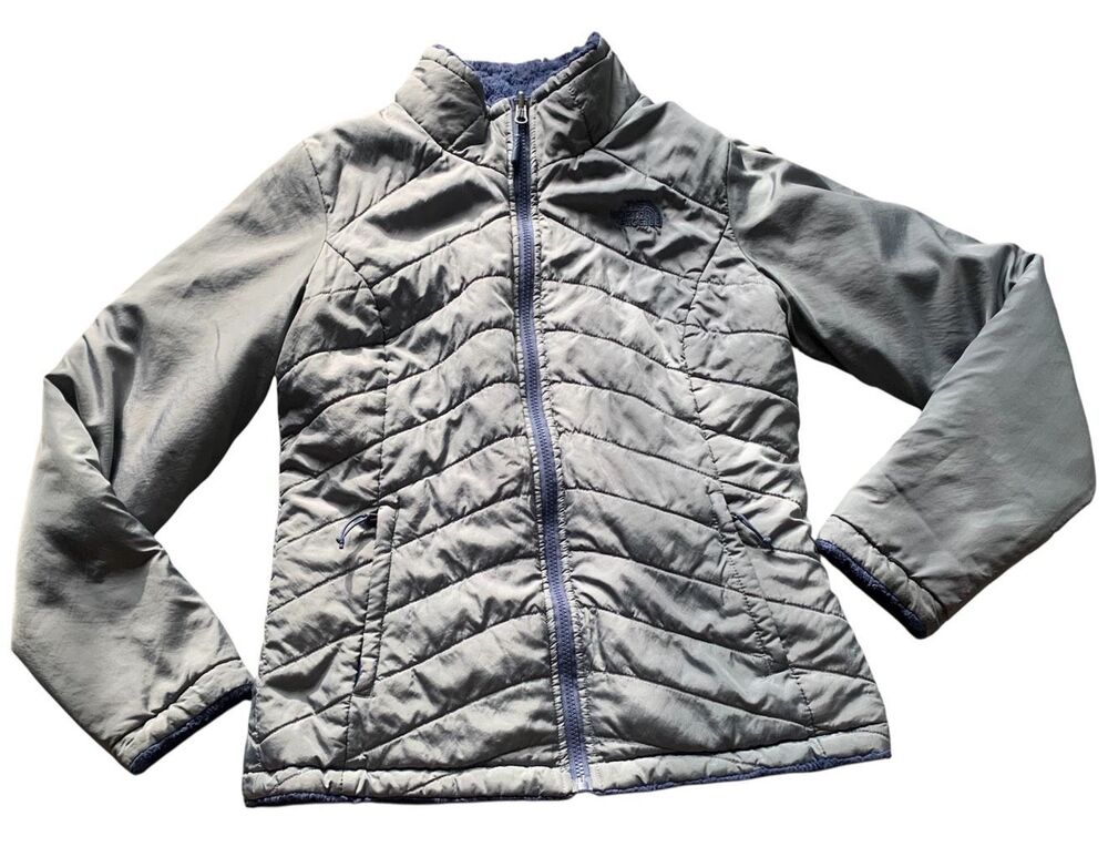 The North Face gray purple Mossbud Reversible JACKET COAT sz S